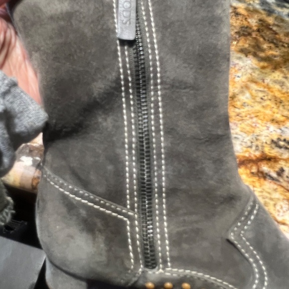 Tod’s vintage Birkin boots in Olive suede leather size 36.5 - Picture 7 of 12